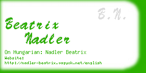 beatrix nadler business card